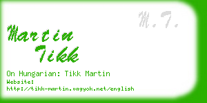martin tikk business card
